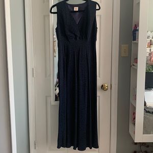 blue and black leopard print dress